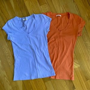 Two V-Neck Tees